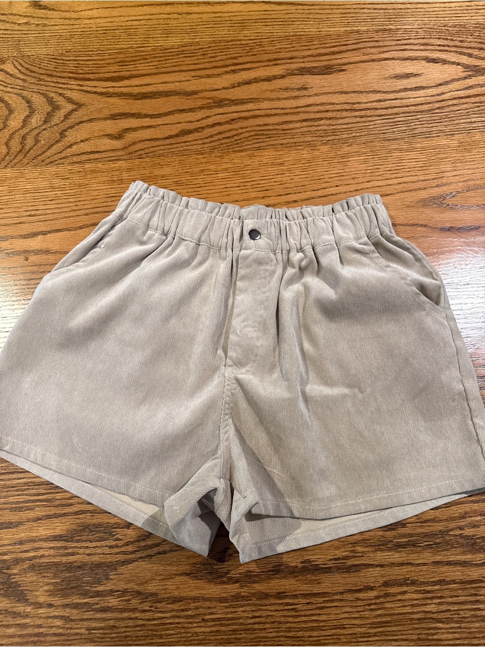 mittoshop Corduroy Elastic Waist Shorts -Size M
